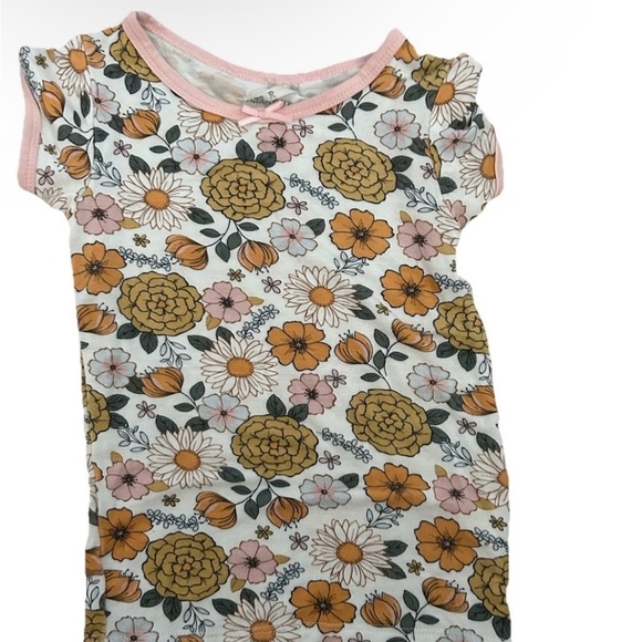 Milkberry Baby Girl 2 Piece Bamboo Pajama Set Size 12 Months Short Sleeve - Picture 8 of 8